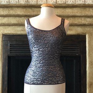 bebe Sweater Sequin tank top - striking color!